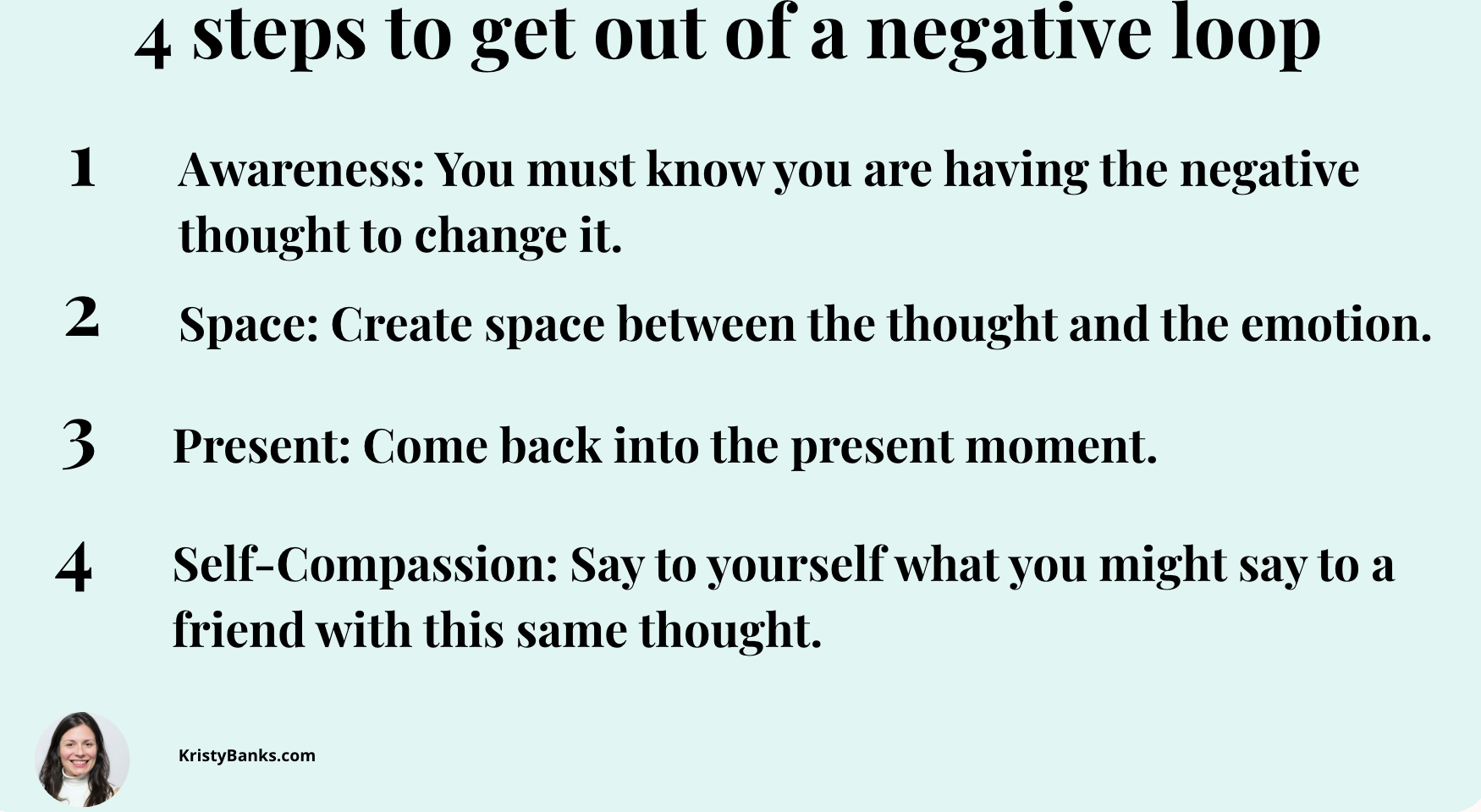 4 Steps to Get out of a Negative Loop Slide